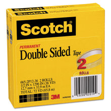 Load image into Gallery viewer, Scotch® wholesale. Scotch Double-sided Tape, 3&quot; Core, 0.5&quot; X 36 Yds, Clear, 2-pack. HSD Wholesale: Janitorial Supplies, Breakroom Supplies, Office Supplies.