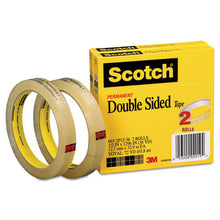 Load image into Gallery viewer, Scotch® wholesale. Scotch Double-sided Tape, 3&quot; Core, 0.5&quot; X 36 Yds, Clear, 2-pack. HSD Wholesale: Janitorial Supplies, Breakroom Supplies, Office Supplies.