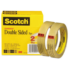 Load image into Gallery viewer, Scotch® wholesale. Scotch Double-sided Tape, 3&quot; Core, 0.75&quot; X 36 Yds, Clear, 2-pack. HSD Wholesale: Janitorial Supplies, Breakroom Supplies, Office Supplies.