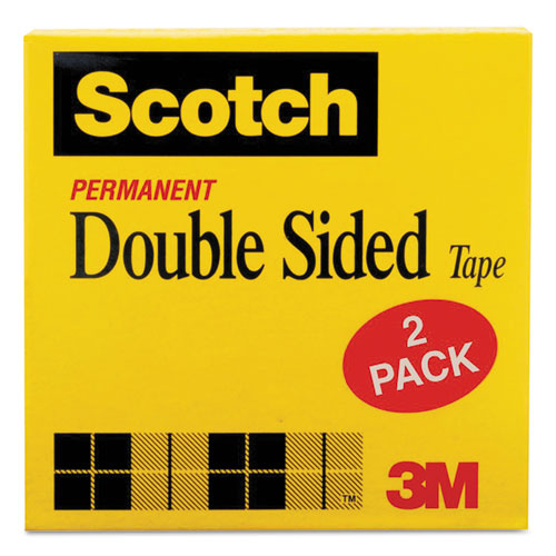 Scotch® wholesale. Scotch™ Double-sided Tape, 1" Core, 0.5" X 75 Ft, Clear, 2-pack. HSD Wholesale: Janitorial Supplies, Breakroom Supplies, Office Supplies.