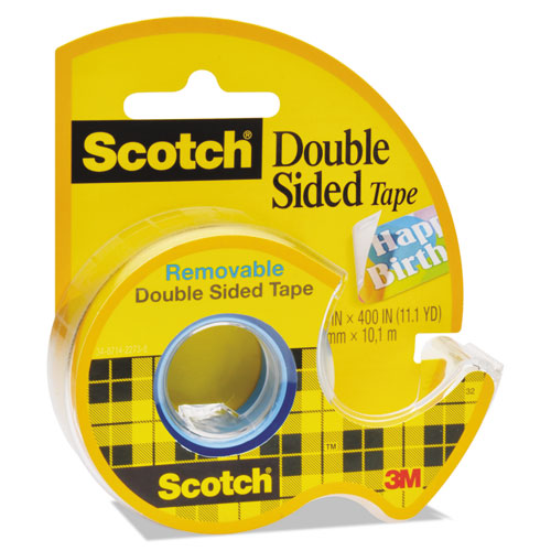 Scotch® wholesale. Scotch™ Double-sided Removable Tape In Handheld Dispenser, 1" Core, 0.75" X 33.33 Ft, Clear. HSD Wholesale: Janitorial Supplies, Breakroom Supplies, Office Supplies.