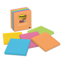 Load image into Gallery viewer, Post-it® Notes Super Sticky wholesale. Pads In Rio De Janeiro Colors, Lined, 4 X 4, 90-sheet Pads, 6-pack. HSD Wholesale: Janitorial Supplies, Breakroom Supplies, Office Supplies.