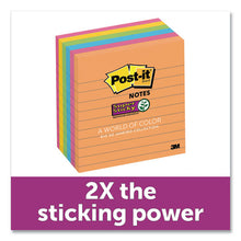 Load image into Gallery viewer, Post-it® Notes Super Sticky wholesale. Pads In Rio De Janeiro Colors, Lined, 4 X 4, 90-sheet Pads, 6-pack. HSD Wholesale: Janitorial Supplies, Breakroom Supplies, Office Supplies.