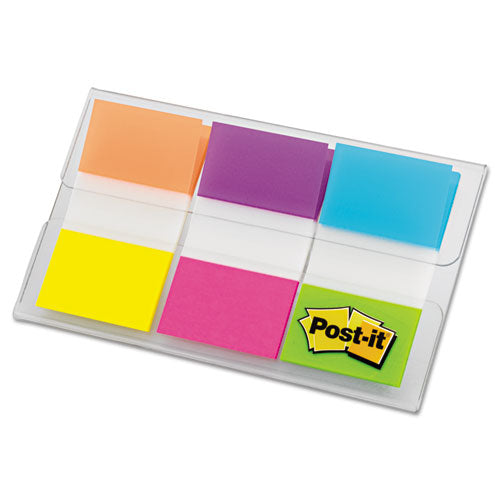 Post-it® Flags wholesale. Page Flags In Portable Dispenser, Assorted Brights, 60 Flags-pack. HSD Wholesale: Janitorial Supplies, Breakroom Supplies, Office Supplies.