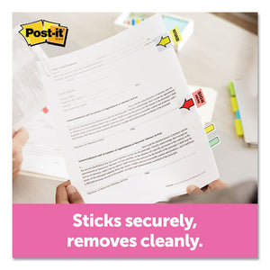 Post-it® Flags wholesale. Arrow Message 1" Page Flags, "initial Here", Blue, 2 50-flag Dispensers-pack. HSD Wholesale: Janitorial Supplies, Breakroom Supplies, Office Supplies.