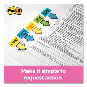 Post-it® Flags wholesale. Arrow Message 1" Page Flags, "initial Here", Blue, 2 50-flag Dispensers-pack. HSD Wholesale: Janitorial Supplies, Breakroom Supplies, Office Supplies.