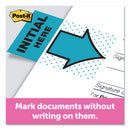 Post-it® Flags wholesale. Arrow Message 1" Page Flags, "initial Here", Blue, 2 50-flag Dispensers-pack. HSD Wholesale: Janitorial Supplies, Breakroom Supplies, Office Supplies.