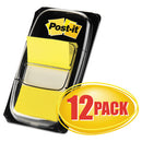 Post-it® Flags wholesale. Marking Page Flags In Dispensers, Yellow, 12 50-flag Dispensers-box. HSD Wholesale: Janitorial Supplies, Breakroom Supplies, Office Supplies.