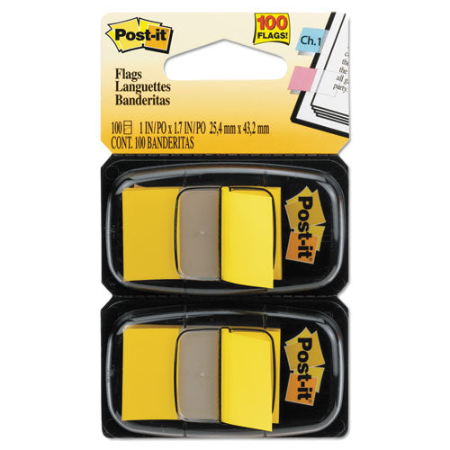 Post-it® Flags wholesale. Standard Page Flags In Dispenser, Yellow, 100 Flags-dispenser. HSD Wholesale: Janitorial Supplies, Breakroom Supplies, Office Supplies.