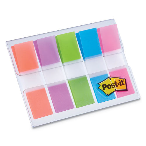 Post-it® Flags wholesale. Page Flags In Portable Dispenser, Assorted Brights, 5 Dispensers, 20 Flags-color. HSD Wholesale: Janitorial Supplies, Breakroom Supplies, Office Supplies.