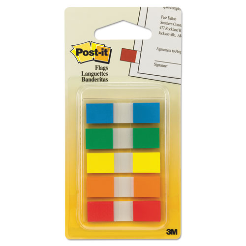 Post-it® Flags wholesale. Page Flags In Portable Dispenser, Assorted Primary, 20 Flags-color. HSD Wholesale: Janitorial Supplies, Breakroom Supplies, Office Supplies.
