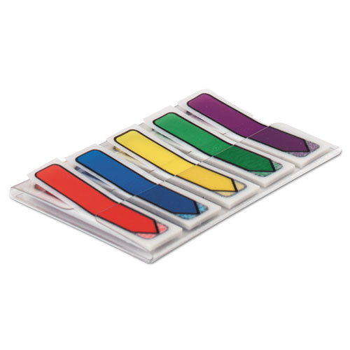 Post-it® Flags wholesale. Arrow 1-2" Page Flags, Blue-green-purple-red-yellow, 20-color, 100-pack. HSD Wholesale: Janitorial Supplies, Breakroom Supplies, Office Supplies.