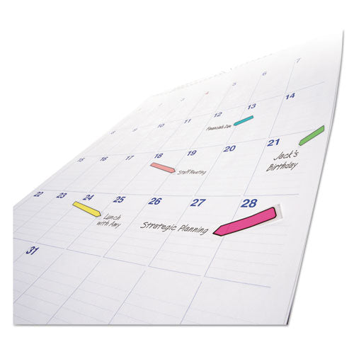 Post-it® Flags wholesale. Arrow 1-2" Page Flags, Five Assorted Bright Colors, 20-color, 100-pack. HSD Wholesale: Janitorial Supplies, Breakroom Supplies, Office Supplies.