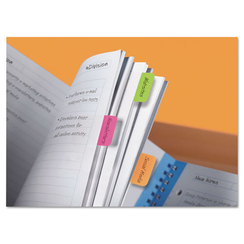 Post-it® Tabs wholesale. 1" Tabs, 1-5-cut Tabs, Assorted Brights, 1" Wide, 66-pack. HSD Wholesale: Janitorial Supplies, Breakroom Supplies, Office Supplies.