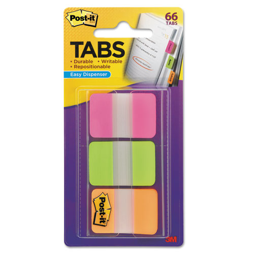 Post-it® Tabs wholesale. 1" Tabs, 1-5-cut Tabs, Assorted Brights, 1" Wide, 66-pack. HSD Wholesale: Janitorial Supplies, Breakroom Supplies, Office Supplies.