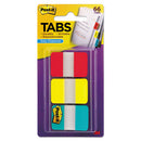 Post-it® Tabs wholesale. 1" Tabs, 1-5-cut Tabs, Assorted Primary Colors, 1" Wide, 66-pack. HSD Wholesale: Janitorial Supplies, Breakroom Supplies, Office Supplies.