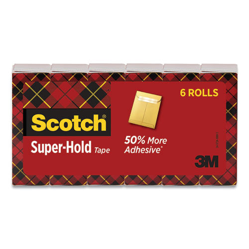 Scotch® wholesale. Scotch™ Super-hold Tape Refill, 1" Core, 0.75" X 27.77 Yds, Transparent, 6-pack. HSD Wholesale: Janitorial Supplies, Breakroom Supplies, Office Supplies.