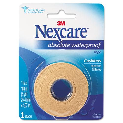 3M Nexcare™ wholesale. 3M™ Absolute Waterproof First Aid Tape, Foam, 1" X 180". HSD Wholesale: Janitorial Supplies, Breakroom Supplies, Office Supplies.