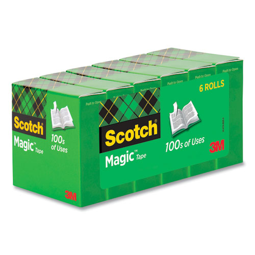 Scotch® wholesale. Scotch™ Magic Tape Refill, 1" Core, 0.75" X 36 Yds, Clear, 6-pack. HSD Wholesale: Janitorial Supplies, Breakroom Supplies, Office Supplies.