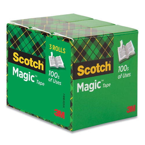 Scotch® wholesale. Scotch™ Magic Tape Refill, 1" Core, 0.5" X 36 Yds, Clear, 3-pack. HSD Wholesale: Janitorial Supplies, Breakroom Supplies, Office Supplies.