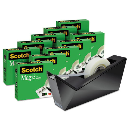 Scotch® wholesale. Scotch Magic Tape Desktop Dispenser Value Pack, 1" Core, 0.75" X 83.33 Ft, Clear, 10-pack. HSD Wholesale: Janitorial Supplies, Breakroom Supplies, Office Supplies.