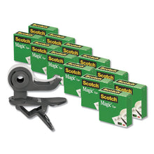 Load image into Gallery viewer, Scotch® wholesale. Scotch™ Clip Dispenser Value Pack, 1&quot; Core, Charcoal, Plus 12 Tape Rolls 3-4&quot; X 1000&quot;. HSD Wholesale: Janitorial Supplies, Breakroom Supplies, Office Supplies.