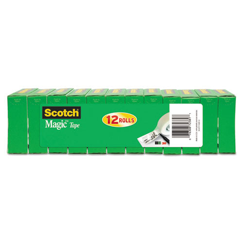Scotch® wholesale. Scotch™ Magic Tape Value Pack, 1" Core, 0.75" X 83.33 Ft, Clear, 12-pack. HSD Wholesale: Janitorial Supplies, Breakroom Supplies, Office Supplies.