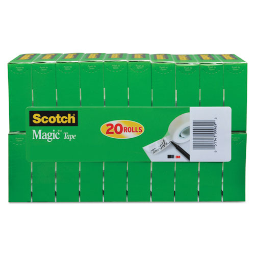 Scotch® wholesale. Scotch™ Magic Tape Value Pack, 1" Core, 0.75" X 83.33 Ft, Clear, 20-pack. HSD Wholesale: Janitorial Supplies, Breakroom Supplies, Office Supplies.