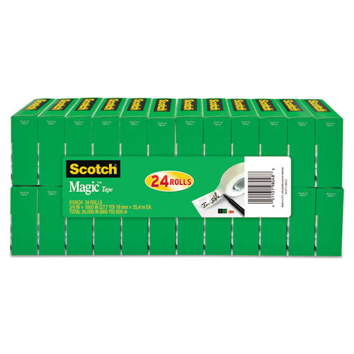 Scotch® wholesale. Scotch™ Magic Tape Value Pack, 1" Core, 0.75" X 83.33 Ft, Clear, 24-pack. HSD Wholesale: Janitorial Supplies, Breakroom Supplies, Office Supplies.
