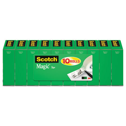 Scotch® wholesale. Scotch™ Magic Tape Value Pack, 1" Core, 0.75" X 83.33 Ft, Clear, 10-pack. HSD Wholesale: Janitorial Supplies, Breakroom Supplies, Office Supplies.