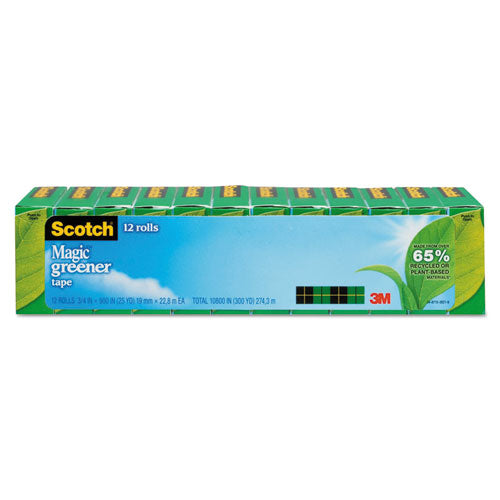 Scotch® wholesale. Scotch Magic Greener Tape, 1" Core, 0.75" X 75 Ft, Clear, 12-pack. HSD Wholesale: Janitorial Supplies, Breakroom Supplies, Office Supplies.