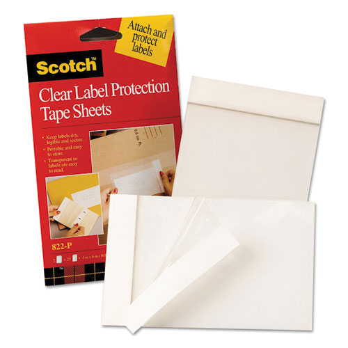 Scotch® wholesale. Scotchpad Label Protection Tape Sheets, 4" X 6", Clear, 25-pad, 2 Pads-pack. HSD Wholesale: Janitorial Supplies, Breakroom Supplies, Office Supplies.