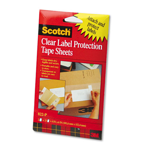 Scotch® wholesale. Scotchpad Label Protection Tape Sheets, 4" X 6", Clear, 25-pad, 2 Pads-pack. HSD Wholesale: Janitorial Supplies, Breakroom Supplies, Office Supplies.