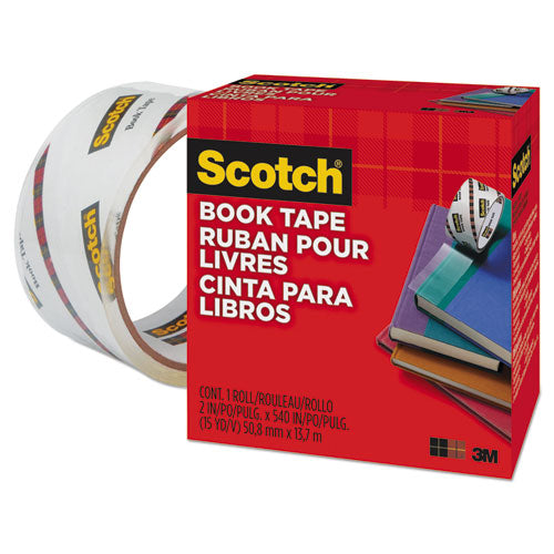 Scotch® wholesale. Scotch™ Book Tape, 3" Core, 2" X 15 Yds, Clear. HSD Wholesale: Janitorial Supplies, Breakroom Supplies, Office Supplies.