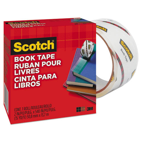 Scotch® wholesale. Scotch™ Book Tape, 3" Core, 2" X 15 Yds, Clear. HSD Wholesale: Janitorial Supplies, Breakroom Supplies, Office Supplies.