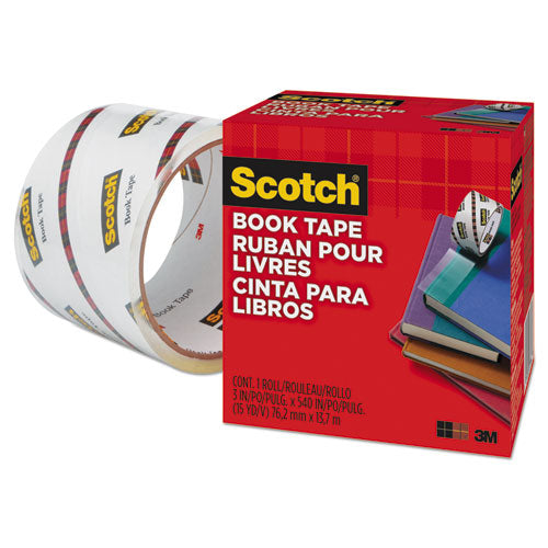 Scotch® wholesale. Scotch™ Book Tape, 3" Core, 3" X 15 Yds, Clear. HSD Wholesale: Janitorial Supplies, Breakroom Supplies, Office Supplies.