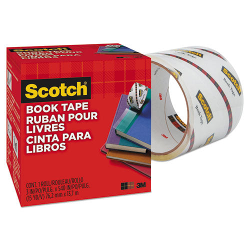 Scotch® wholesale. Scotch™ Book Tape, 3" Core, 3" X 15 Yds, Clear. HSD Wholesale: Janitorial Supplies, Breakroom Supplies, Office Supplies.