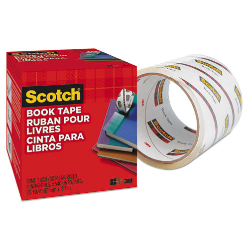Scotch® wholesale. Scotch™ Book Tape, 3" Core, 4" X 15 Yds, Clear. HSD Wholesale: Janitorial Supplies, Breakroom Supplies, Office Supplies.