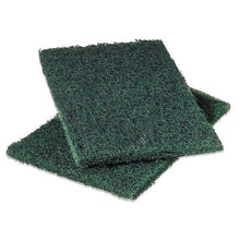 Load image into Gallery viewer, Scotch-Brite™ PROFESSIONAL wholesale. Commercial Heavy-duty Scouring Pad, Green, 6 X 9, 12-pack. HSD Wholesale: Janitorial Supplies, Breakroom Supplies, Office Supplies.