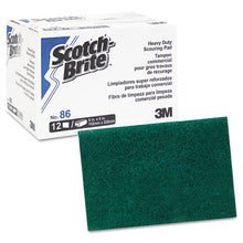 Load image into Gallery viewer, Scotch-Brite™ PROFESSIONAL wholesale. Commercial Heavy-duty Scouring Pad, Green, 6 X 9, 12-pack. HSD Wholesale: Janitorial Supplies, Breakroom Supplies, Office Supplies.