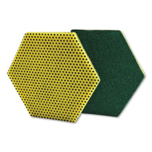 Load image into Gallery viewer, Scotch-Brite™ wholesale. Dual Purpose Scour Pad, 5&quot; X 5&quot;, Green-yellow, 15-carton. HSD Wholesale: Janitorial Supplies, Breakroom Supplies, Office Supplies.