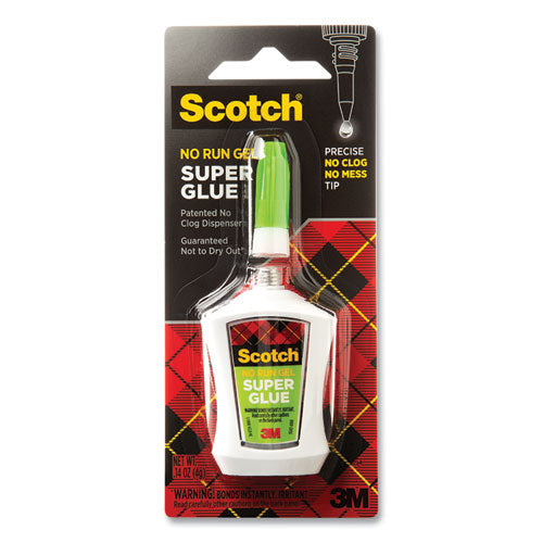 Scotch® wholesale. Scotch™ Super Glue No-run Gel With Precision Applicator, 0.14 Oz, Dries Clear. HSD Wholesale: Janitorial Supplies, Breakroom Supplies, Office Supplies.