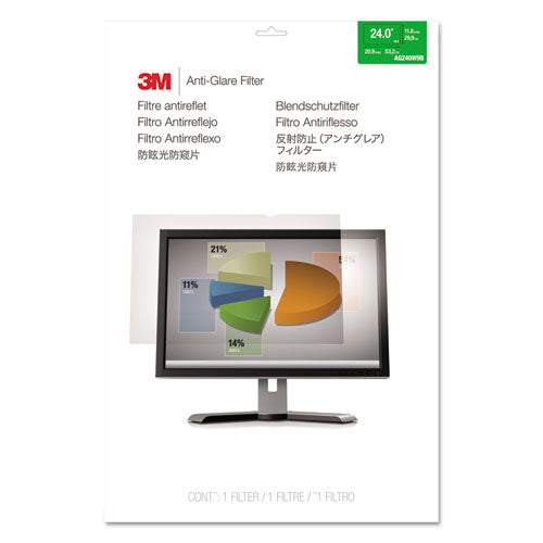 3M™ wholesale. 3M™ Antiglare Frameless Filter For 24" Widescreen Monitor, 16:9 Aspect Ratio. HSD Wholesale: Janitorial Supplies, Breakroom Supplies, Office Supplies.
