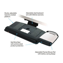 Load image into Gallery viewer, 3M™ wholesale. 3M™ Sit-stand Easy Adjust Keyboard Tray, Highly Adjustable Platform,, Black. HSD Wholesale: Janitorial Supplies, Breakroom Supplies, Office Supplies.