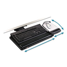 Load image into Gallery viewer, 3M™ wholesale. 3M™ Knob Adjust Keyboard Tray With Highly Adjustable Platform, Black. HSD Wholesale: Janitorial Supplies, Breakroom Supplies, Office Supplies.