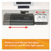 Load image into Gallery viewer, 3M™ wholesale. 3M™ Knob Adjust Keyboard Tray With Highly Adjustable Platform, Black. HSD Wholesale: Janitorial Supplies, Breakroom Supplies, Office Supplies.