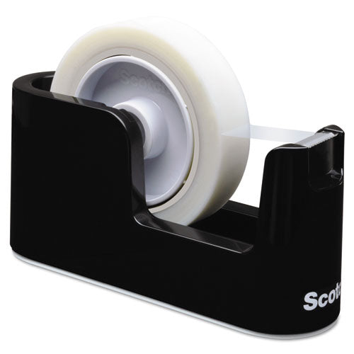 Scotch® wholesale. Scotch Heavy Duty Weighted Desktop Tape Dispenser, 1"-3" Core, Plastic, Black. HSD Wholesale: Janitorial Supplies, Breakroom Supplies, Office Supplies.