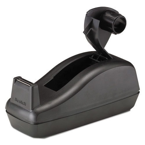 Scotch® wholesale. Scotch™ Deluxe Desktop Tape Dispenser, Attached 1" Core, Heavily Weighted, Black. HSD Wholesale: Janitorial Supplies, Breakroom Supplies, Office Supplies.