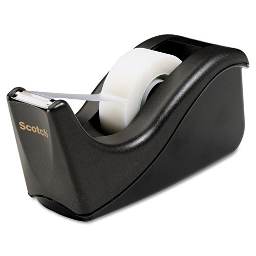 Scotch® wholesale. Scotch™ Value Desktop Tape Dispenser, 1" Core, Two-tone Black. HSD Wholesale: Janitorial Supplies, Breakroom Supplies, Office Supplies.