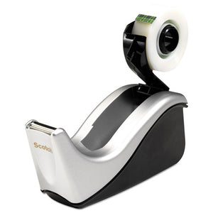 Scotch® wholesale. Scotch™ Value Desktop Tape Dispenser, Attached 1" Core, Black-silver. HSD Wholesale: Janitorial Supplies, Breakroom Supplies, Office Supplies.